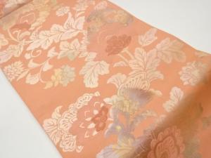 引箔花唐草模様織出し名古屋帯